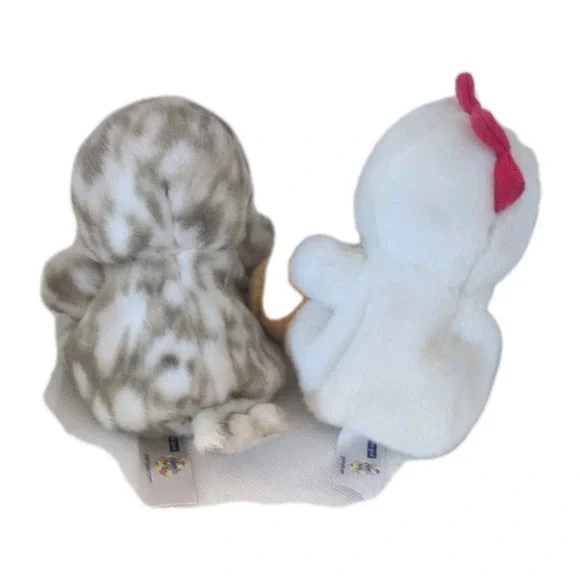 Aurora Soft Toy - Palm Pals Snowy Owl & Cooper Chicken Lot 5" - Picture 2 of 3